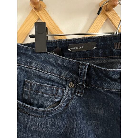 Kut From The Kloth Jeans Women's 6 Short Blue Denim Straight Leg - Picture 3 of 8